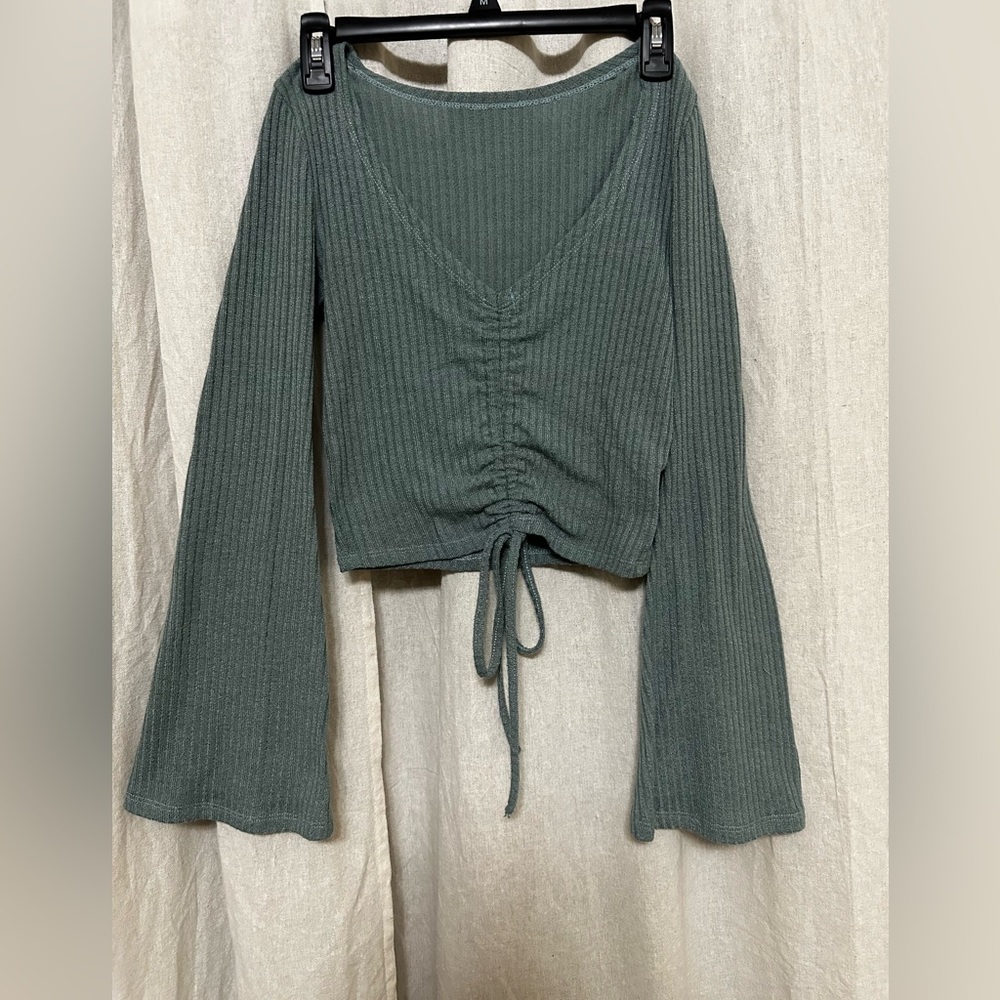 Cropped Bell Sleeve Sweater Small
